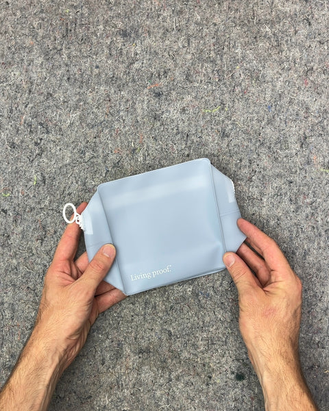 Living Proof Light Blue Small Cosmetic Bag