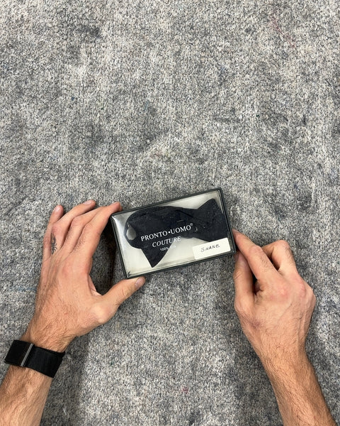 Pronto Uomo Couture Black Silk Bow Tie