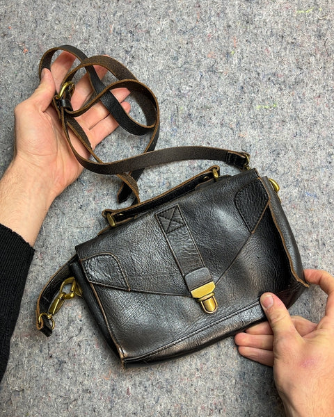 Madewell black Leather Envelope Crossbody Purse