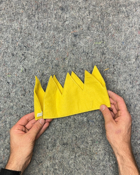 Yellow Felt Crown For Birthday Dress Up Play