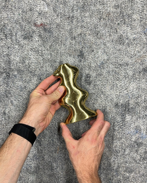 CB2 Gold Tone Taper Candle Holder