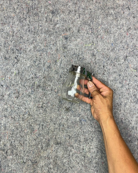 Glass Sugar Dispenser with Metal Lid