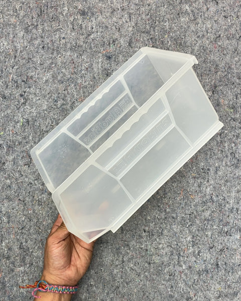 AkroBins Clear Plastic Storage Bin, 10x5x5"