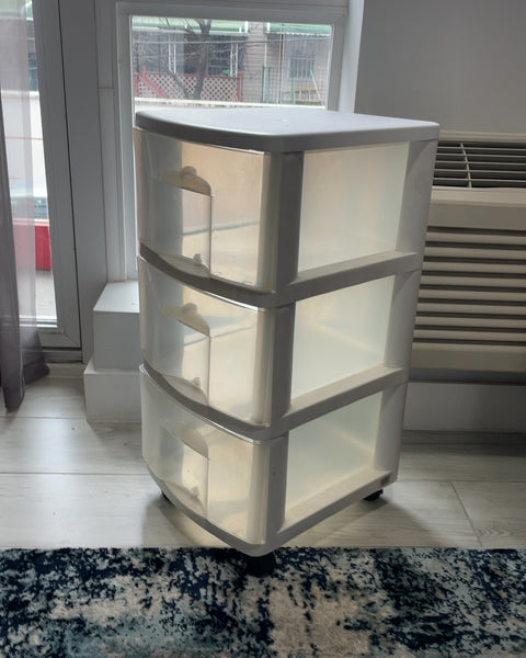 Another Plastic 3-Drawer Storage Tower, 12x25x24”