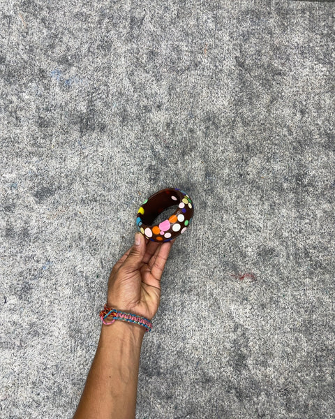 Chunky Polka Dot Resin Bangle Bracelet