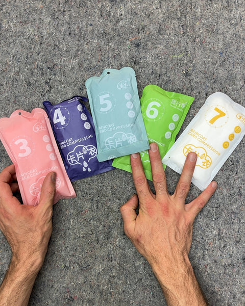 Five Pack Compressed Raincoats