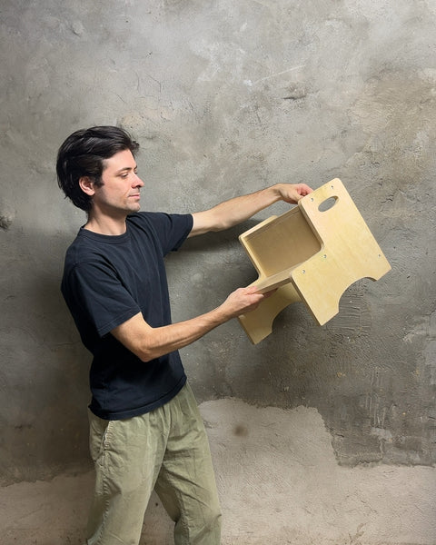 Wooden Two-Step Toddler Stool