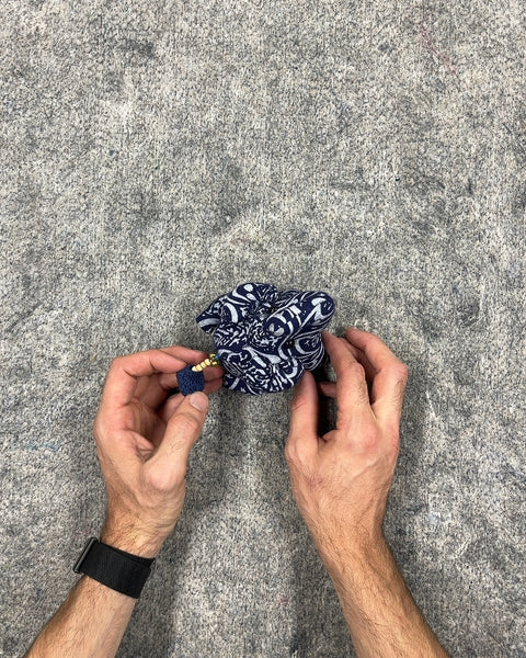 Handmade Indigo-Dyed Cotton Elephant