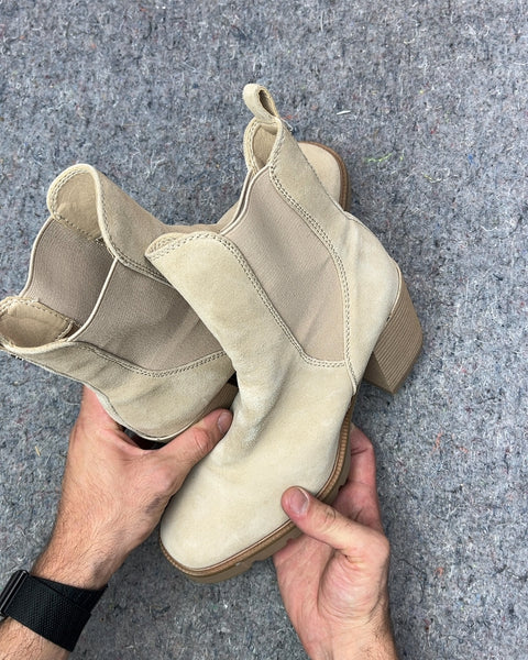 Sam Edelman Beige Block Heel Shoes, Size US 8.5W