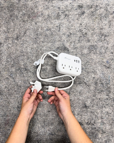Autnigee Travel Power Strip with USB Ports and UK Adapter