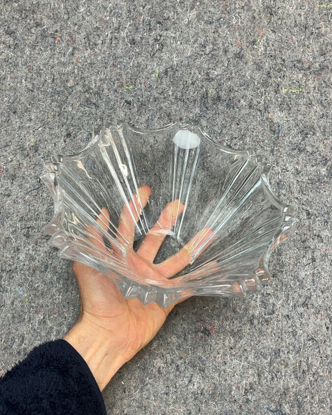 Pretty Clear Glass Bowl, 8"